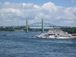 View of harbor in Portsmouth New Hampshire