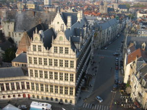 Ghent Belgium Aerial View